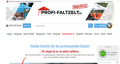 Desktop Screenshot of profi-faltzelt.de