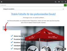 Tablet Screenshot of profi-faltzelt.de
